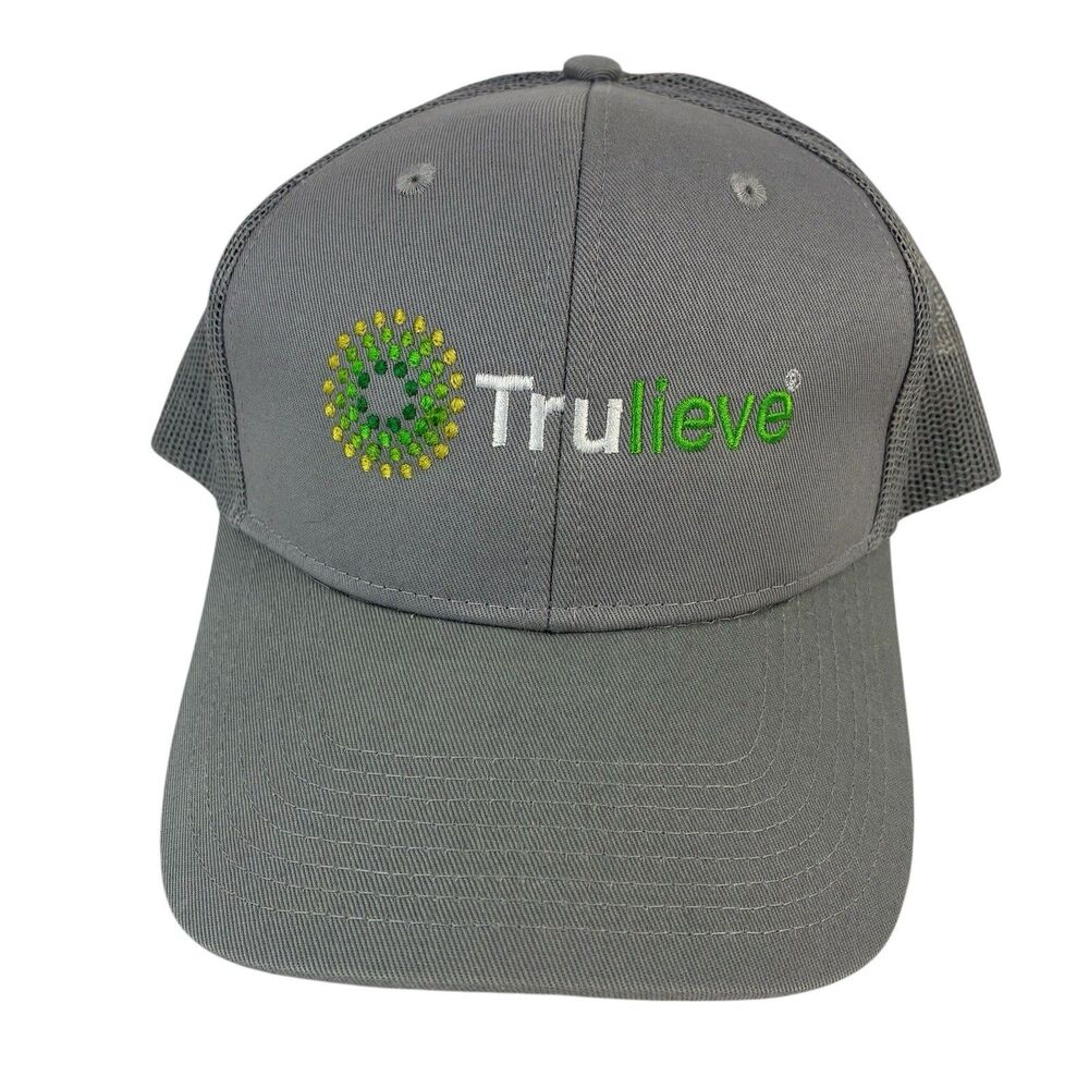 Trulieve Dispensaries Trucker Hat Gray Baseball Cap Snapback Grey Mesh Back